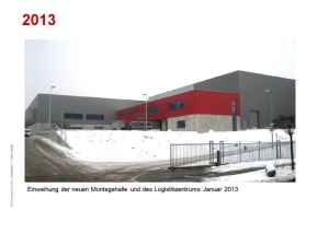 2013 : открытие нового актового зала и нового логистического центра